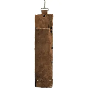 Flame Retardant cowhide leather welding rod holder, Thickened electrodes rod bag, Wearable Welding Electrode Storage Can