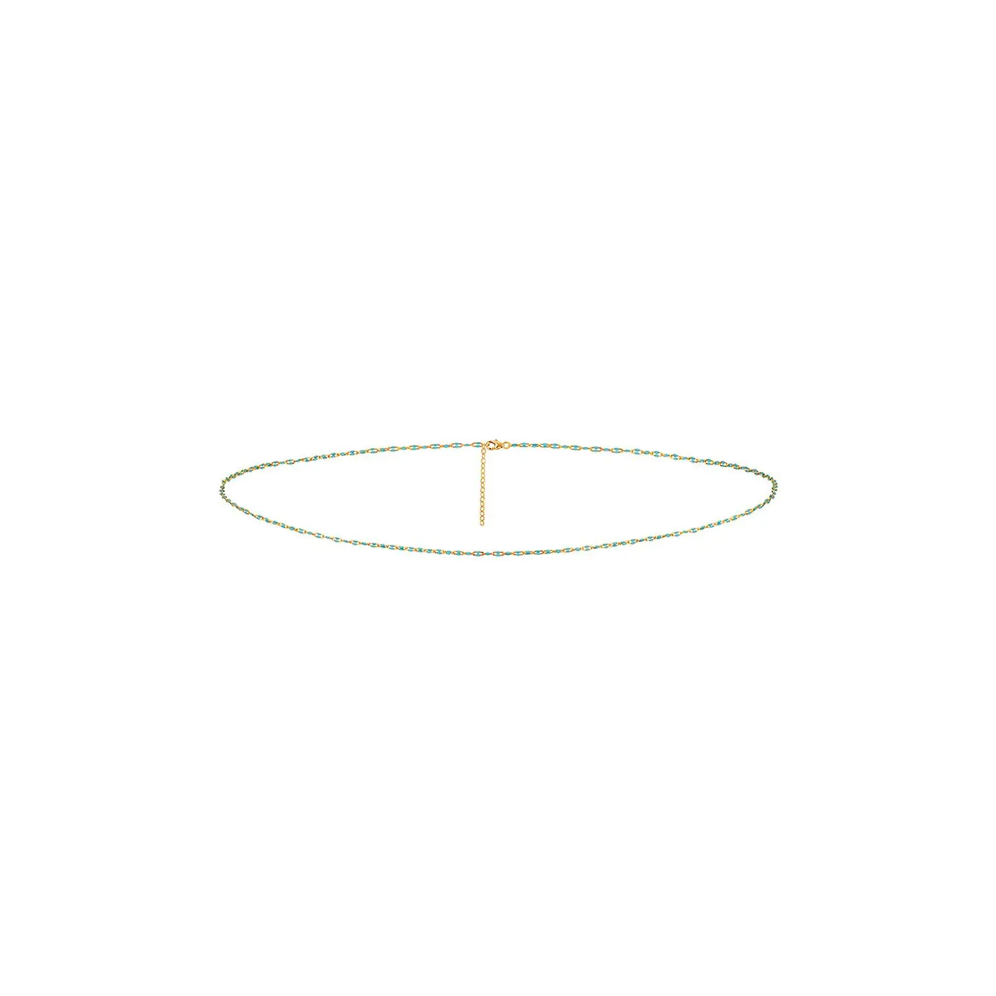 NAiiA x REVOLVE Turquoise Link Belly Chain in Gold & Turquoise