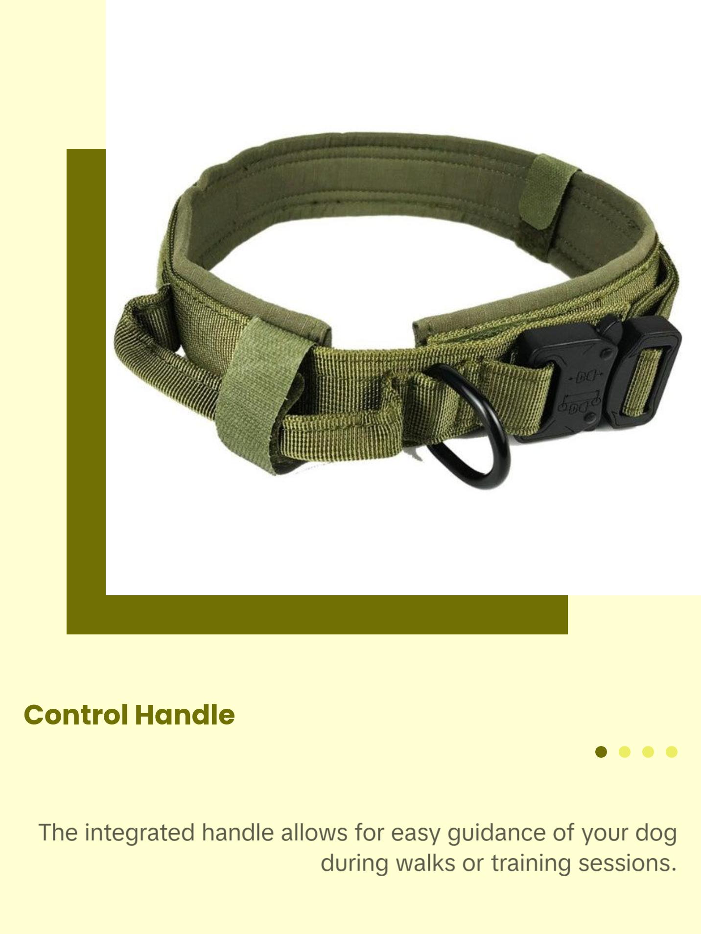 Heavy-Duty Dog Collar with Handle – Durable, Adjustable, Escape-Proof