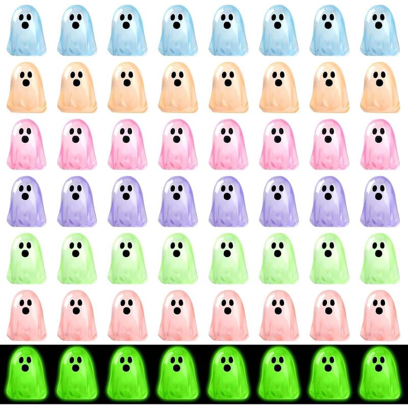 56 count Luminous Mini Ghosts,Halloween Ghosts Figures Glow in The Dark ...