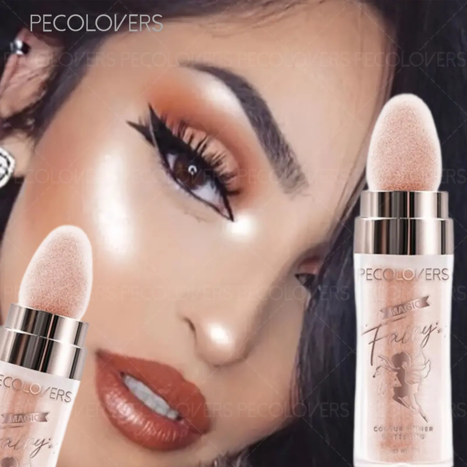 Pearlescent Fairy Powder Glowy Highlighter Stick Highlighting Stick Contouring Bronzer Illuminator Shimmer Face Body Brightening Glitter Stick Prismatic Glow Highlighter Makeup Cosmetics