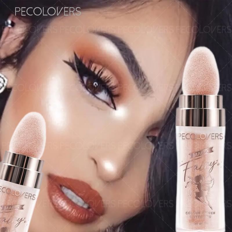 Pearlescent Fairy Powder Highlighter Stick Contouring Bronzer Illuminator Shimmer Face Body Brightening Glitter Stick Prismatic Glow Highlighter Makeup Cosmetics