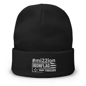 #mi22ion Embroidered Beanie- Iron Flag Threads