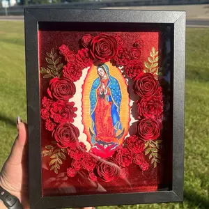 Virgen de Guadalupe Shadowbox Decor Gift Religious Ornaments