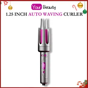 1.25 Inch (32mm) Fully Automatic Curling Iron, Lazy Electric Rotary Hair Curler with Negative Ion, Large Voluminous Curls, No Damage to Hair, Easy to Use Styling Tool for Home, Gifts for Friends