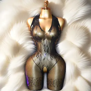 V15 Fishnet Bodysuit Date Night Outfit Fishnet Lingeries Fish Net Underware NetLingeries Bodystocking | Lace Lingerie | Plus-size Friendly | Womenswear Bodysuits Teddy Floral Mesh Set spicy minimalist style basic womenswear intimate wear passion Sheer