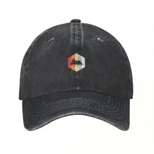 S&T Vintage Synthesizer ADSR Baseball Cap - Fashionable Black Cotton Cap With Colorful Hexagonal Design, Large Size For Men And Women, Summer Outdoor Wear, Casual Cap | Vintage Hat Design | Woven Texture, Baseball Cap