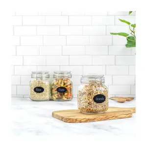 JoyJolt Glass Jars Storage Canister with Lids -32 oz JoyJolt Glass Jars Storage Canister with Lids -32 oz