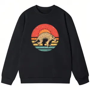Unisex Retro Beetle Pattern Crew Neck Sweatshirt – Long Sleeve, Comfortable All Year