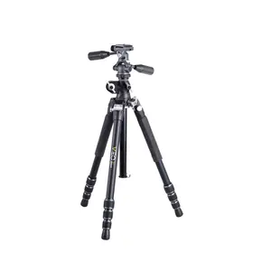Vanguard VEO 3T+ 234AP Aluminum Travel Tripod with Multi-Angle Central Column & Quick Release Plate for Camera and Smartphone Photography - Monopod