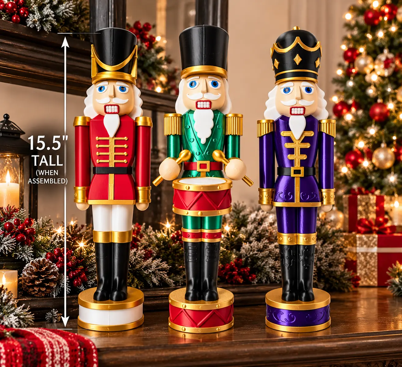 3D Printed DIY Christmas Nutcracker Building Kits – Individual or Set of 3