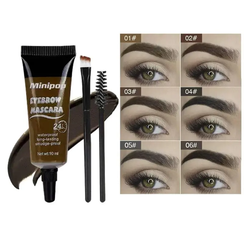 Korean Eyebrow Gels 24H Waterproof Smudge-Proof Long-Lasting Liquid Eyebrow Dye Serum for Eyebrow Styling Set with Skincare Ingredients
