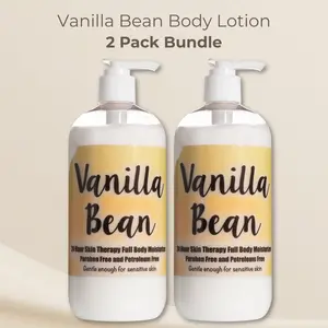 Vanilla Bean Body Lotion Duo | 2 Pack Bundle | 16 oz | Best-Selling Scent
