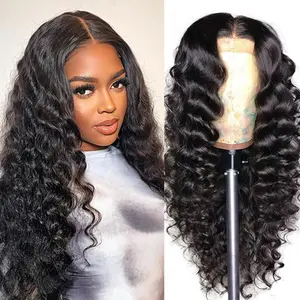 13x4 Deep Wave HD Lace Front Wigs Human HairNatural Black 180 Density 13x4 HD Ombre Honey BlondeDeep Wave Human Hair Wigs with Baby Hair