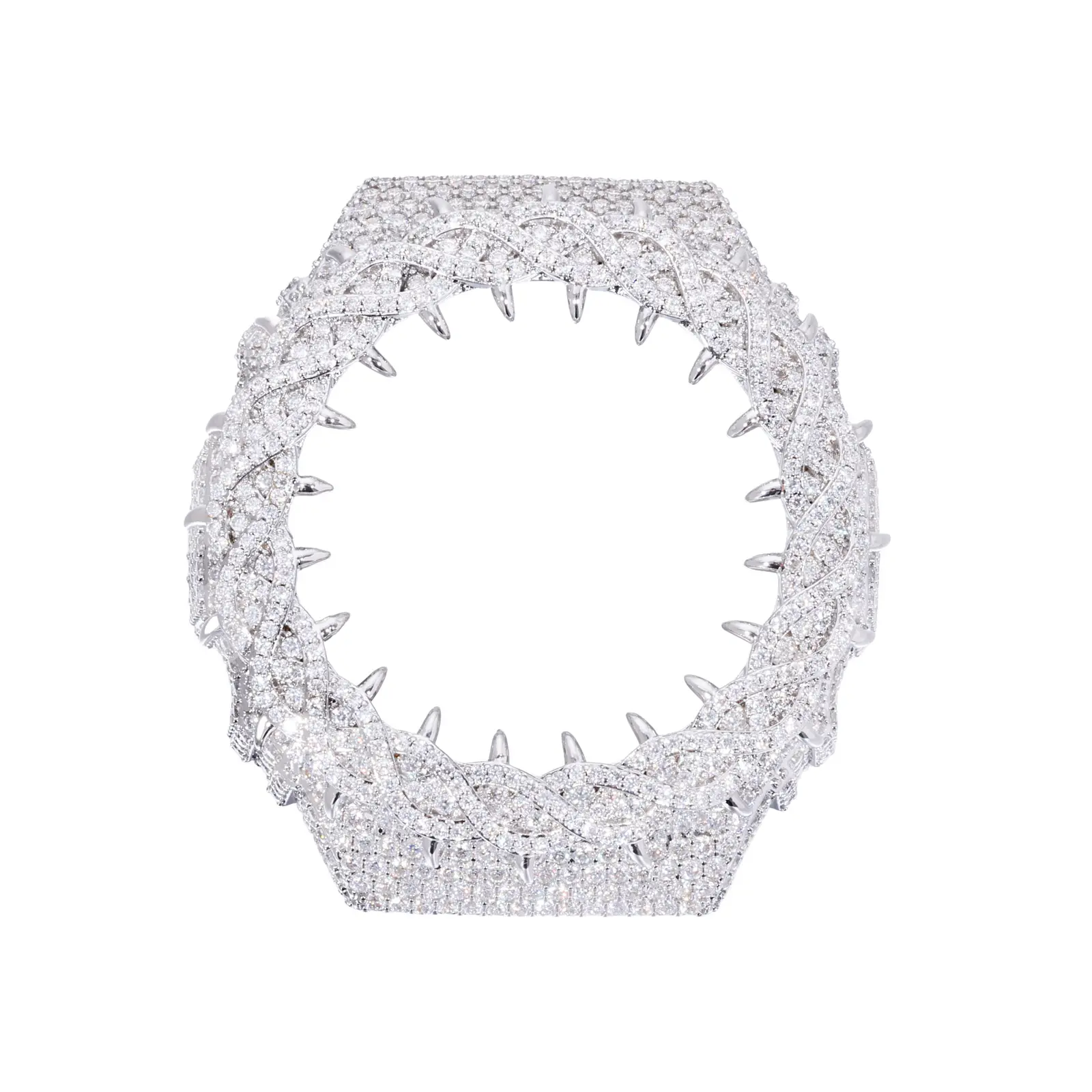 UCCIYO Moissanite Iced Out Watch Case,Compatible-GA2100 Universal Bezel,Unisex Hip-Hop Style Jewelry Gift christmas