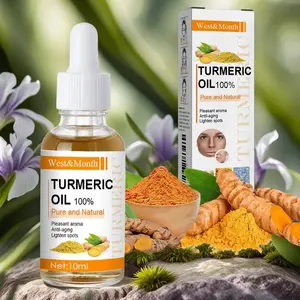 Moisturizing Turmeric Essential Oil, Antioxidant Oil, Body Oil Blend Moisturizer, Nourishing Facial Skin Care Serum for Soothing Dry Skin, Hydrating Facial Skin Care Product for Women & Men