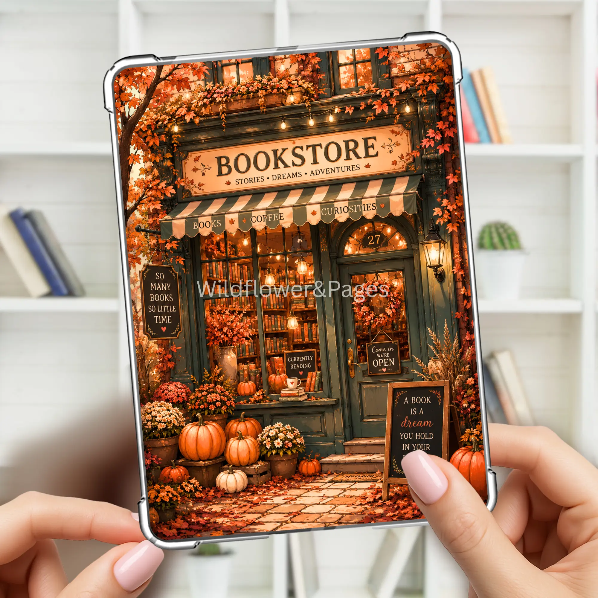 Kindle insert, Bookstore fall edition, paperwhite, colorsoft, oasis, scribe, ipad, fire, kobo, bookish gifts, book lovers