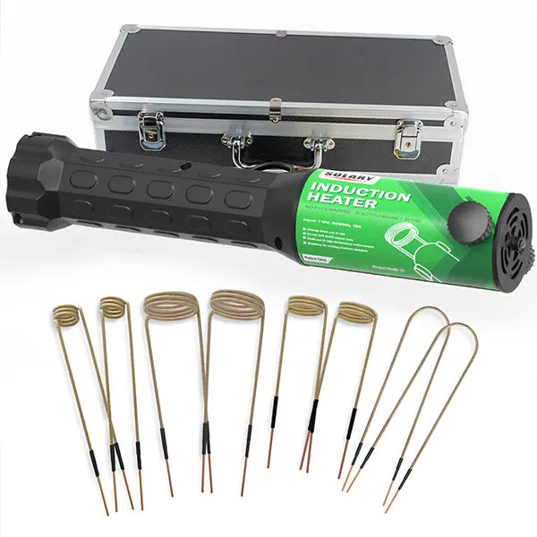 1200W CE Induction Heater Tool - 110V 8 Induction Coils Magnetic Bolt Removal Tool with Built-in LED Work Light, Fast Heating for Rusted Subframe Bolts, Seized Control Arm Fasteners, Chassis Maintenance (1-Year Technical Support for Auto Mechanics)