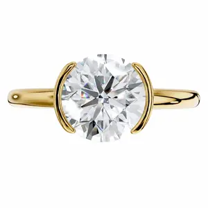 The Celeste — Round Bezel Solitaire Ring Lab Grown Diamond Bridal
