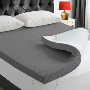 Bedluxury 3 Inch Gel Memory Foam Mattress Topper,Mattress Pad Cover with Rayon Made from Bamboo Cover,Soft & Breathable