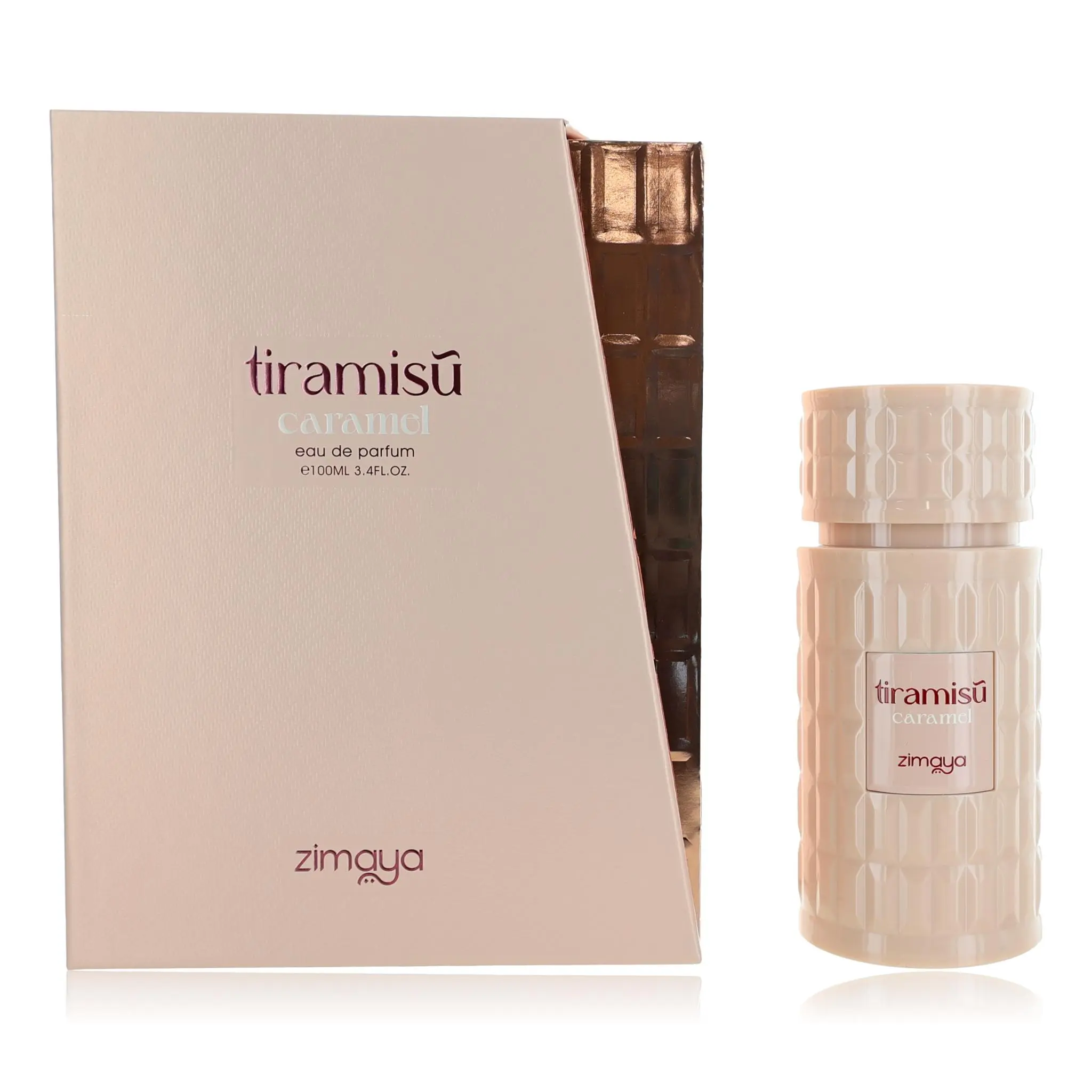 Zimaya Tiramisu Caramel Unisex EDP Spray - 3.4 oz (3.4 fl oz), Whiskey, Vanilla Base, Honey, Musk Fragrance Notes