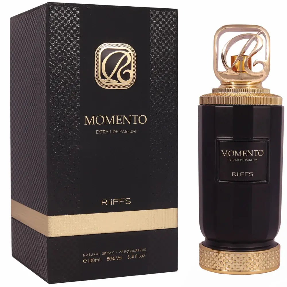 RiiFFS Momento Extrait de Parfum, 100ml (3.4oz) Concentrated Aromatic Woody Vanilla Modern Unisex Luxury Long-Lasting Fragrance, Single Item