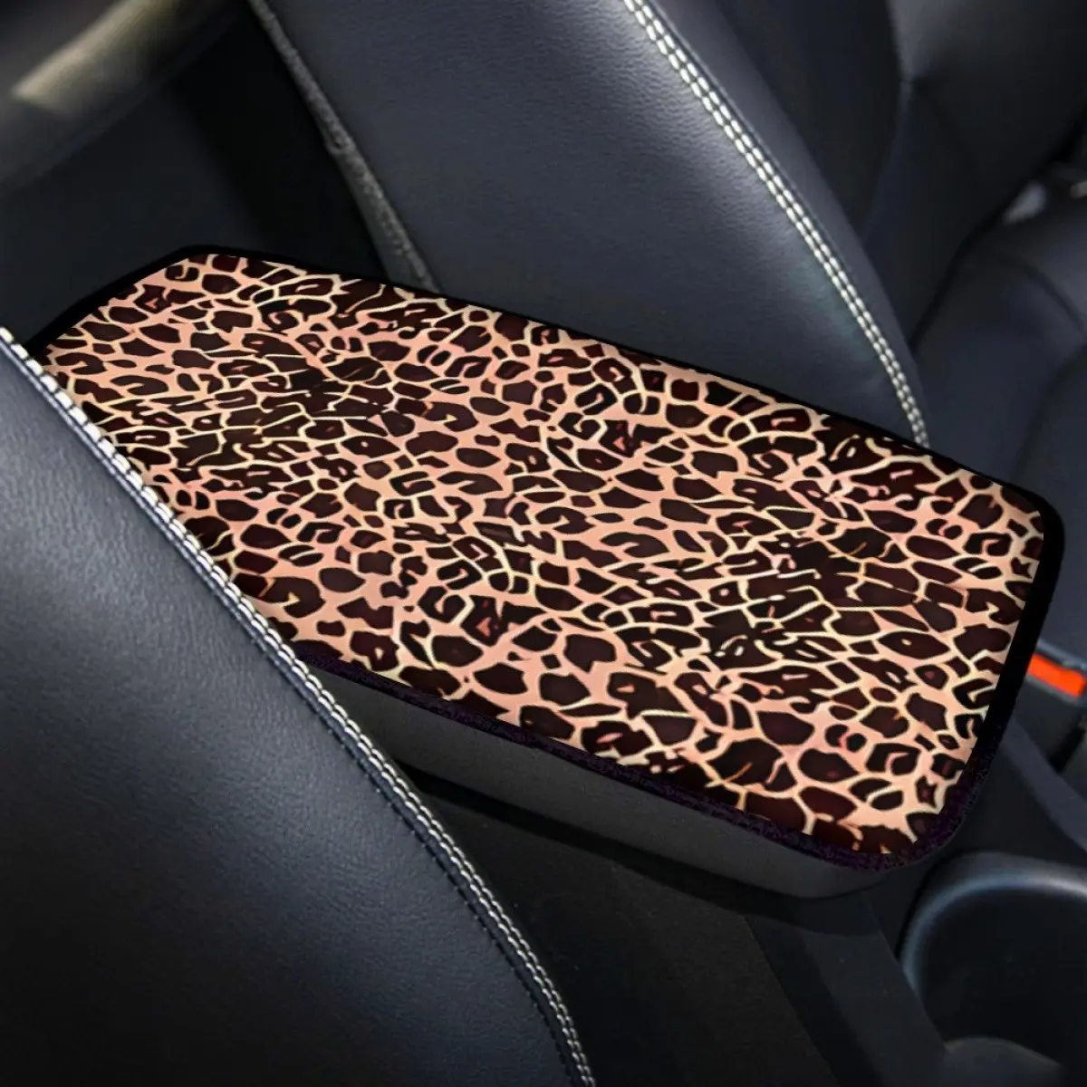 Leopard Inspired Car Interior Armrest Pad, Stylish Console Cover for Sedans, Vans, Suvs & Trucks, Comfort & Protection, Universal Fit, Auto Accessories Interior, Car Interior Accessory, Car Accessories