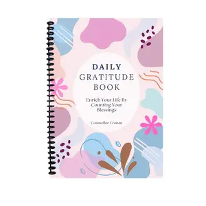 1pc Daily Gratitude & Self-Care Journal - Mental Health & Wellness, Anxiety Relief Meditation & Reflection | English, Spiral-Bound, for Men, Women, Teens | Growth & Inner Peace Planne