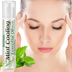 Rozino Multi-Effect Mint Cooling Rollerball 8ML, 24-Hour Soothing & Refreshing, Non-Irritating Repair, Daily Care for All Skin Types