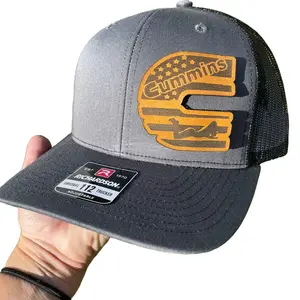 Cummins American Richardson 112 Baseball Cap with Cement Leather Patch trucker hat