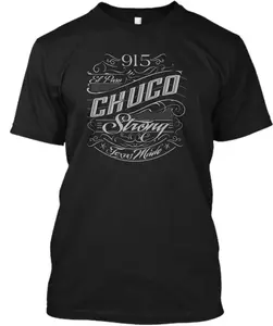Chuco Strong Men's El Paso Strong Tee 915 EPTX T-shirt Menswear Top Streetwear Casual Round Neck Short Sleeve Tropical