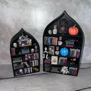 Mini Bookshelves- Completed bookshelves with books and decor