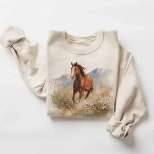 Retro 90's Chestnut Horse Horseback Riding Unisex Sweatshirt #DICH