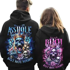 King Queen Couple Hoodie, Yes I’m A But Not Yours Hooded Sweatshirt, Gift for Her, Gift for Him, Matching Couple shirt Casual Lover, Fleece Hoodie For Men For Women, Cozy Fall Winter Outfit. SoulMate Stitcch