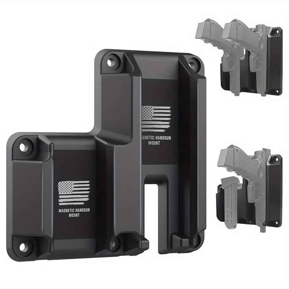 Black Durable ABS Magnetic Universal Holster Tactical Equipment for Glock 17/19/26, SIG Sauer & Taurus - Quick Extraction Concealed Carrying Accessory
