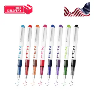 Fountain Pens for Writing, 8 Pack Assorted Colors Fine