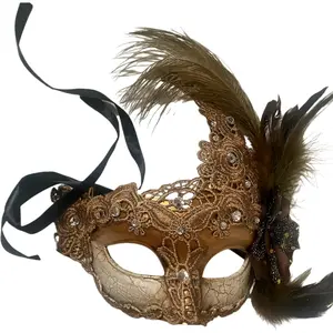 Brocade Lace Masquerade Ball Mask Burlesque Mardi Gras Birthday Prom Wedding Party