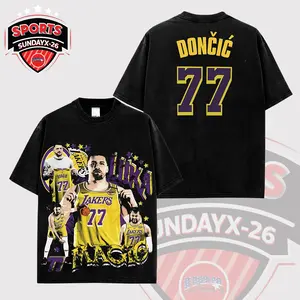 Vintage 'Luka Magic' Luka Doncic 77 For Lakers Nation High-Quality 100% Cotton T-Shirt (Made In US), LA Lakers Hooper Shirt, Game Day Outfits, Gift For Basketball Kids Fans, Basketball Graphic Tee