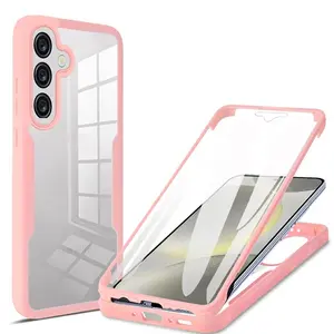 360 Degree Full Body Phone Case with Front Film, Anti-drop Cellphone Protective Case, Shockproof Mobile Phone Cover for Samsung Galaxy A55 A35 A05 A05S A36 A56 A54 A14 A06 A33 A06, Casing
