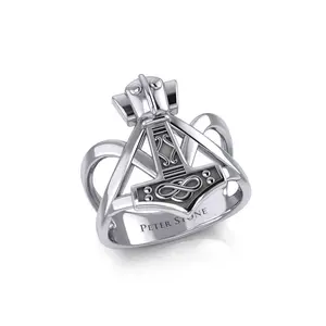Thors Hammer Sterlling Silver Ring TRI1960