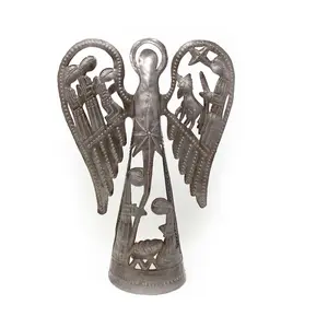Global Crafts Angel Nativity Haitian Steel Tree Topper Global Crafts Angel Nativity Haitian Steel Tree Topper