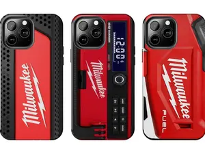 Mechanic Tool Box Style Protective,Heavy Duty Power Tool Inspired Red, Case Compatible with iPhone 7, 8, X, 11, 12, 13, 14, 15, 16 17 & Samsung Galaxy S21, S22, S23 & S24 S25 series