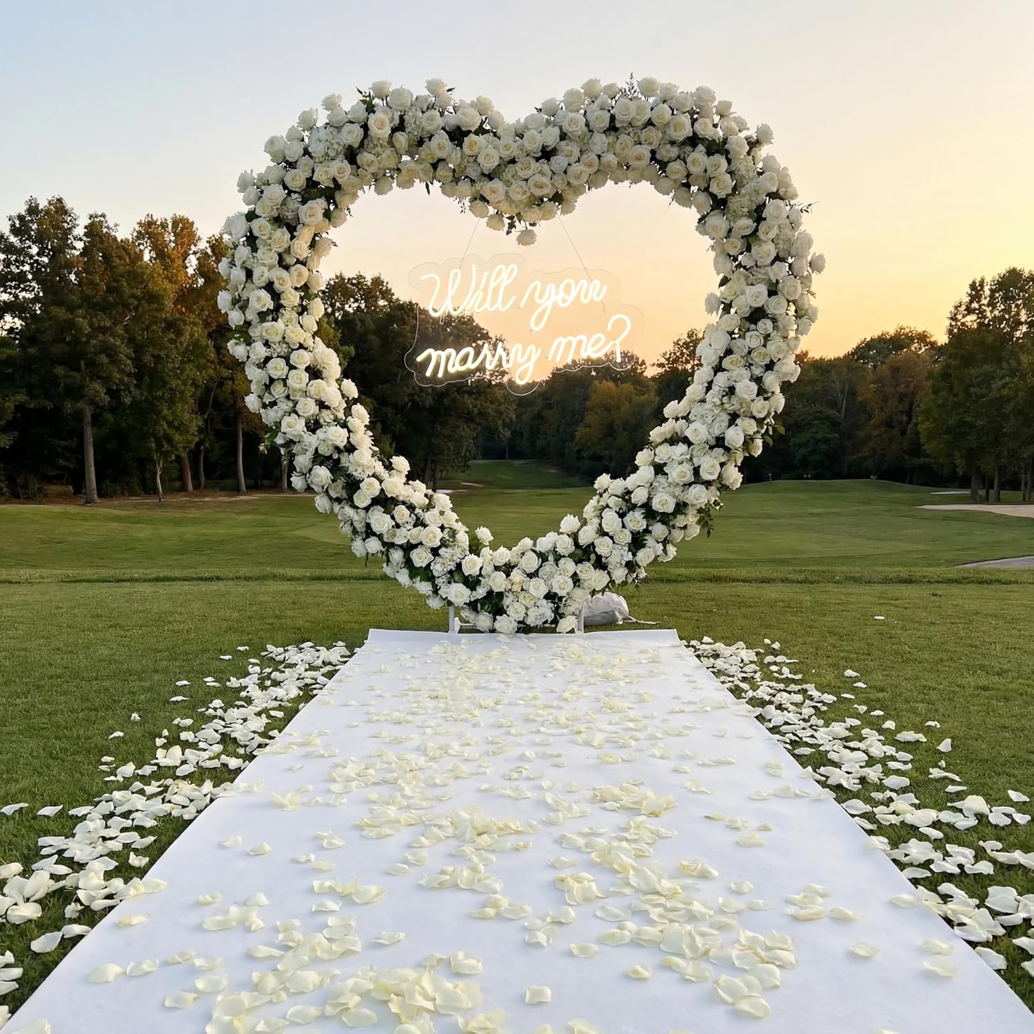 Heart Shaped Metal Balloon Arch Kit,6.6ft Wedding Heart Arch Backdrop Stand,Wedding, Valentine’s Day, Bridal, Birthday Party Decorations