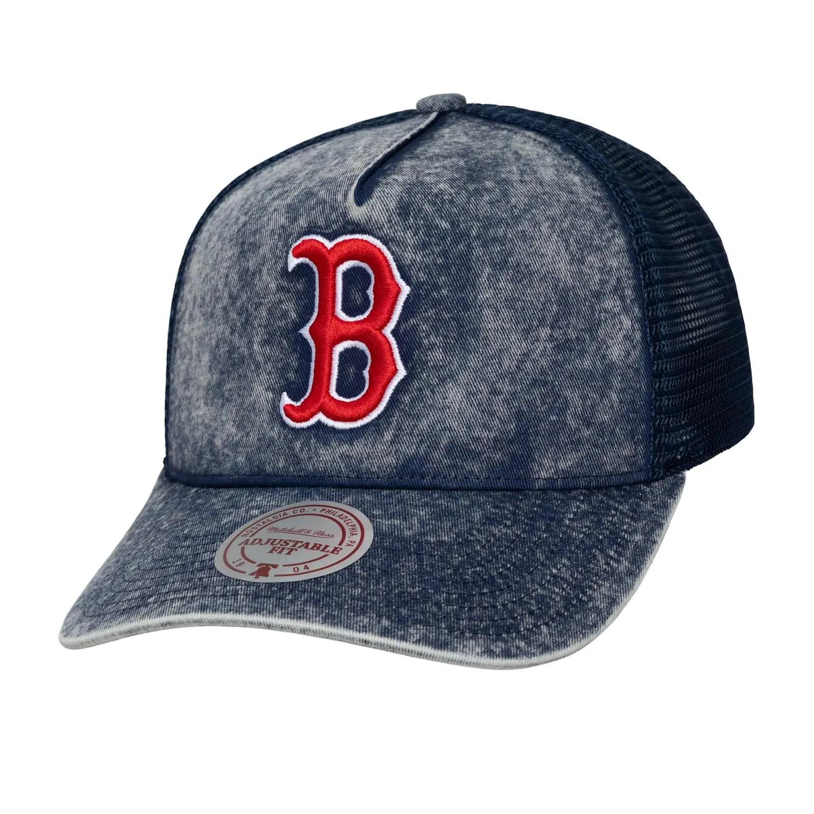 Boston Red Sox Navy Gameday Trucker Adjustable Hat MLB Throwback Cap Fan Gear Mitchell & Ness