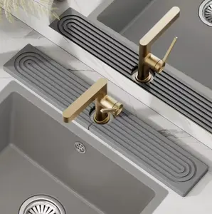 Long Diatomite Fast Stone Sink Tray, Fast Drying & Super Absorbent, Prevents Water Stains & Moisture Buildup