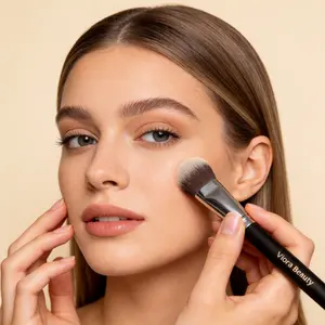 Viora Beauty Angled Face Makeup Brush for Foundation Blush & Contour Soft Synthetic Bristles Smooth Application Easy Blending Daily Use