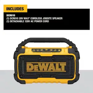 DEWALT 20V MAX Cordless Bluetooth Speaker (Tool Only)