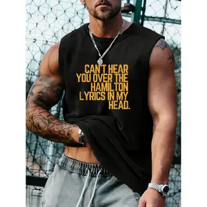 vests 100 percent cotton vintage historic hamilton quote casual wear
