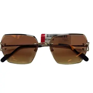 Pre-owned Cartier Sunglasses Brown gold lens T26031757