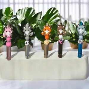 Fox Beaded Pens - Handmade Beaded Pens with Adorable Fox Designs for Unique Stationery Gifts